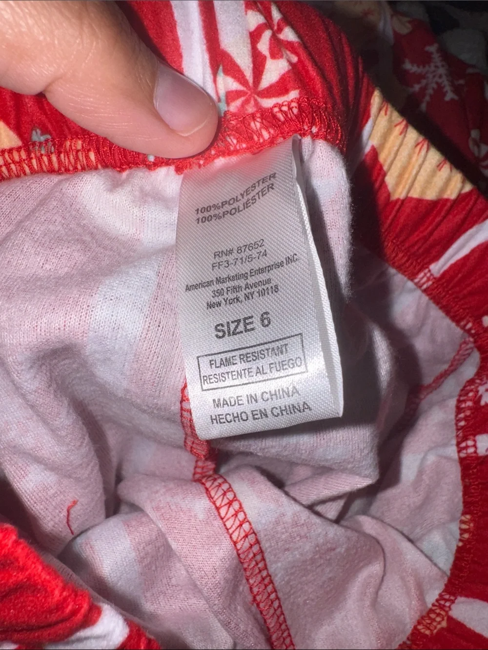 Disney Red Mickey Holiday Print Two-Piece Pajama Set